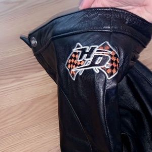 Harley Davidson size small leather pants!